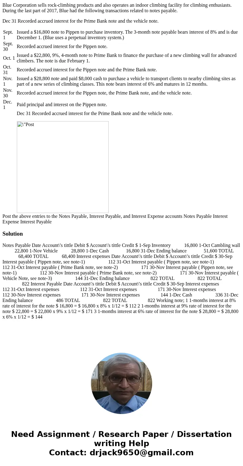 Blue Corporation sells rock-climbing products and also operates an indoor climbing facility for climbing enthusiasts. During the last part of 2017, Blue had the