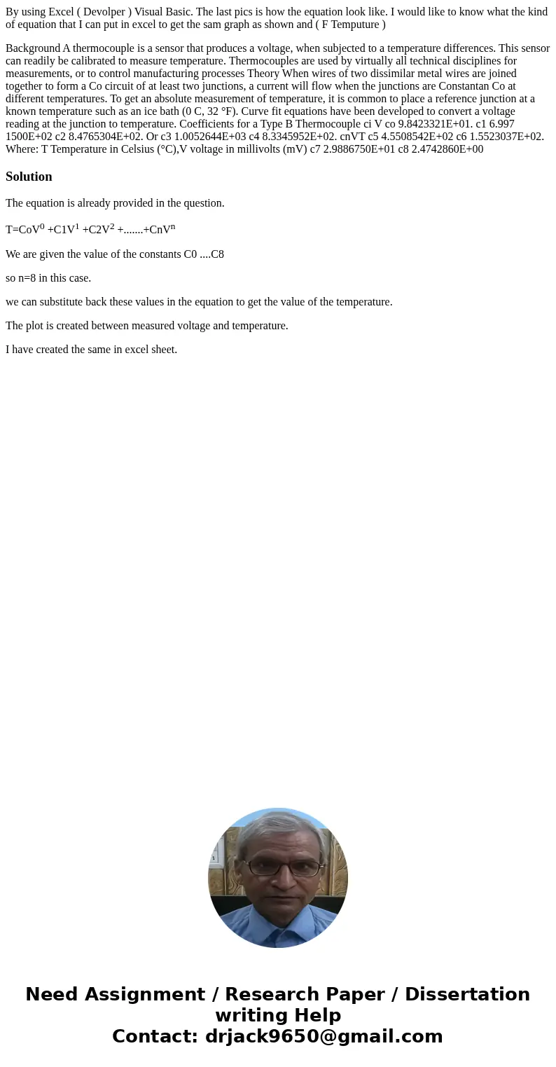 By using Excel ( Devolper ) Visual Basic. The last pics is how the equation look like. I would like to know what the kind of equation that I can put in excel to By using Excel ( Devolper ) Visual Basic. The last pics is how the equation look like. I would like to know what the kind of equation that I can put in excel to