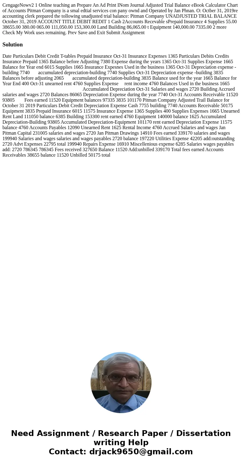 CengageNowv2 1 Online teaching an Prepare An Ad Print INom Journal Adjusted Trial Balance eBook Calculator Chart of Accounts Pitman Company is a smal edtial se  CengageNowv2 1 Online teaching an Prepare An Ad Print INom Journal Adjusted Trial Balance eBook Calculator Chart of Accounts Pitman Company is a smal edtial se