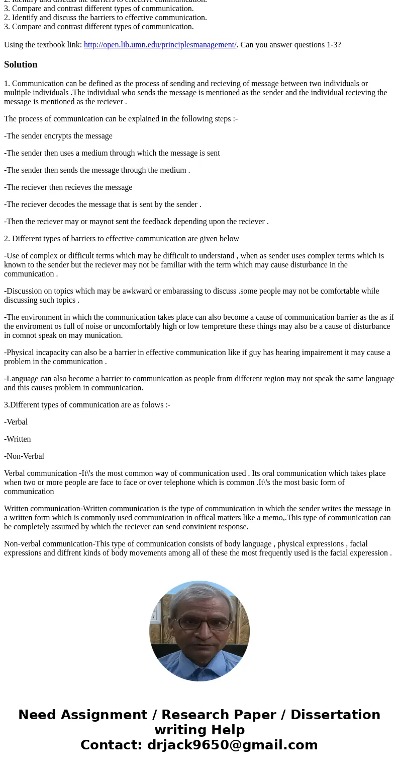 Chapter 12 1. Define communication and explain the communication process. 2. Identify and discuss the barriers to effective communication. 3. Compare and contr  Chapter 12 1. Define communication and explain the communication process. 2. Identify and discuss the barriers to effective communication. 3. Compare and contr