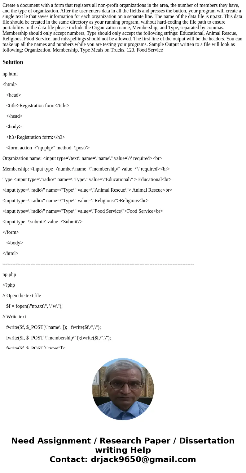 Create a document with a form that registers all non-profit organizations in the area, the number of members they have, and the type of organization. After the  Create a document with a form that registers all non-profit organizations in the area, the number of members they have, and the type of organization. After the
