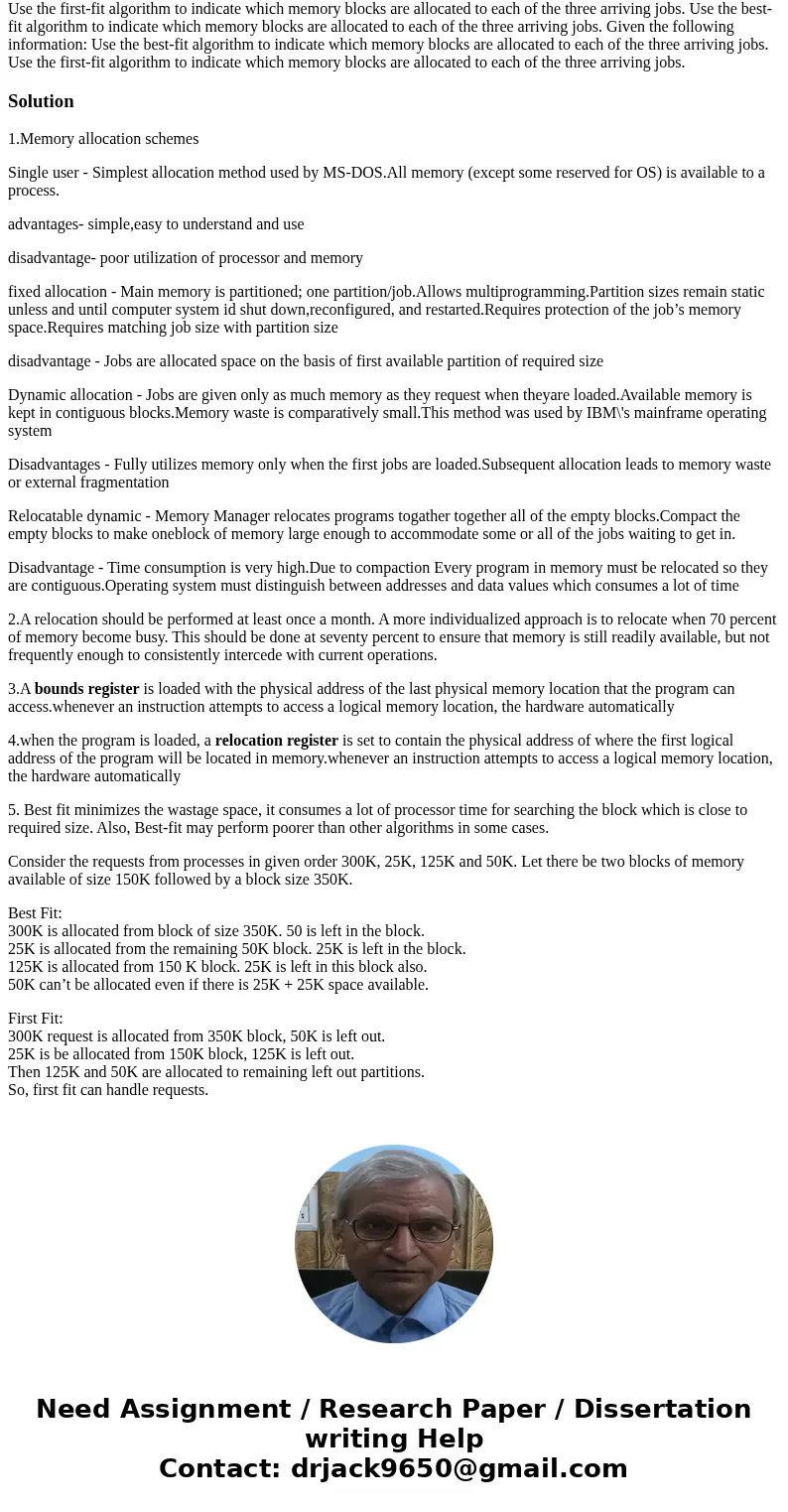 Describe a present-day computing environment that might use each of the memory allocation schemes (single user, fixed, dynamic, and relocatable dynamic) descri  Describe a present-day computing environment that might use each of the memory allocation schemes (single user, fixed, dynamic, and relocatable dynamic) descri