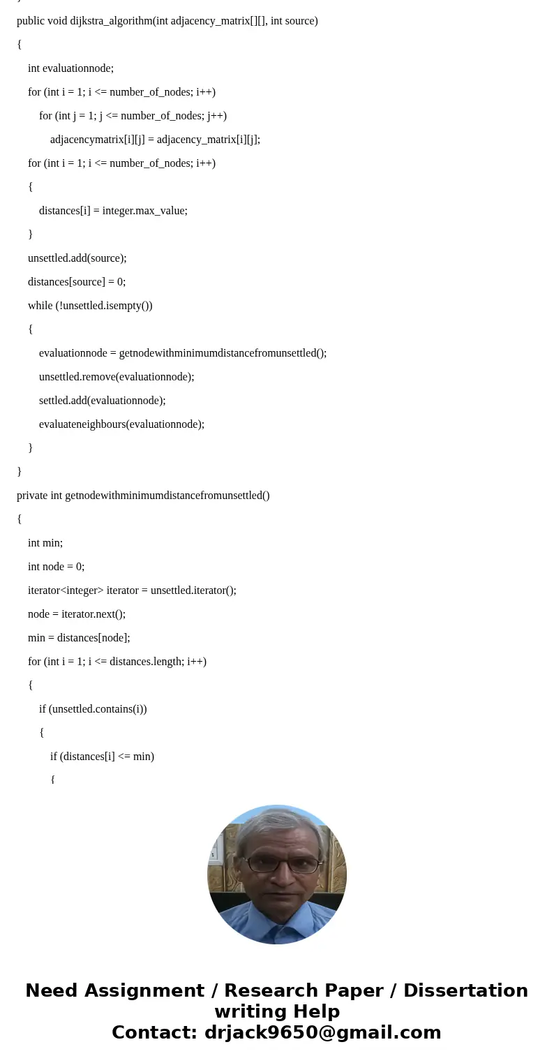 Finish the ShortestPath function implementing algorithm to compute the shortest (i.e. lowest weight) path between two vertices of an edge-weighted graph. Must i Finish the ShortestPath function implementing algorithm to compute the shortest (i.e. lowest weight) path between two vertices of an edge-weighted graph. Must i
