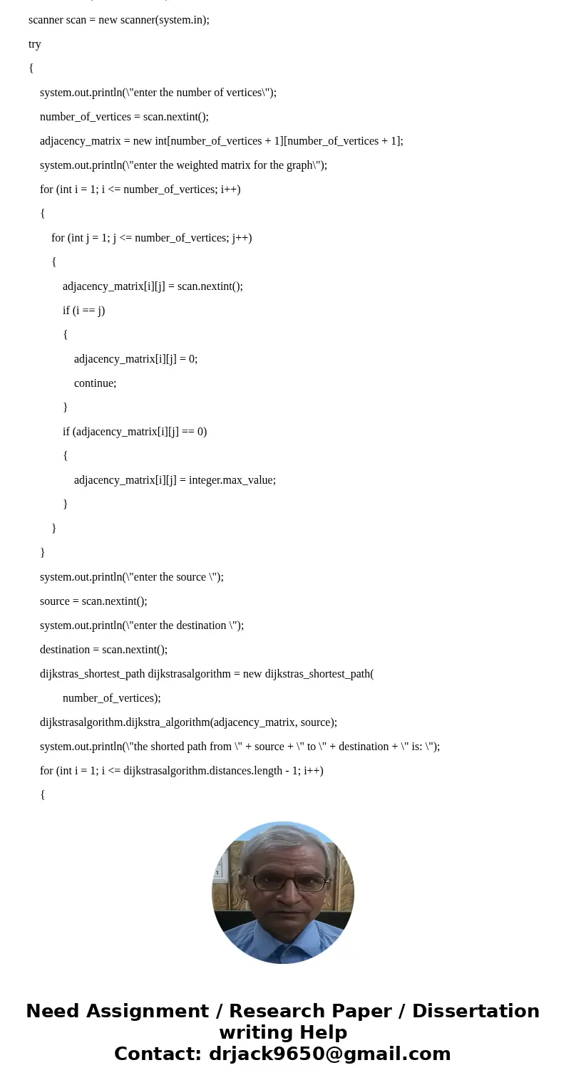 Finish the ShortestPath function implementing algorithm to compute the shortest (i.e. lowest weight) path between two vertices of an edge-weighted graph. Must i Finish the ShortestPath function implementing algorithm to compute the shortest (i.e. lowest weight) path between two vertices of an edge-weighted graph. Must i