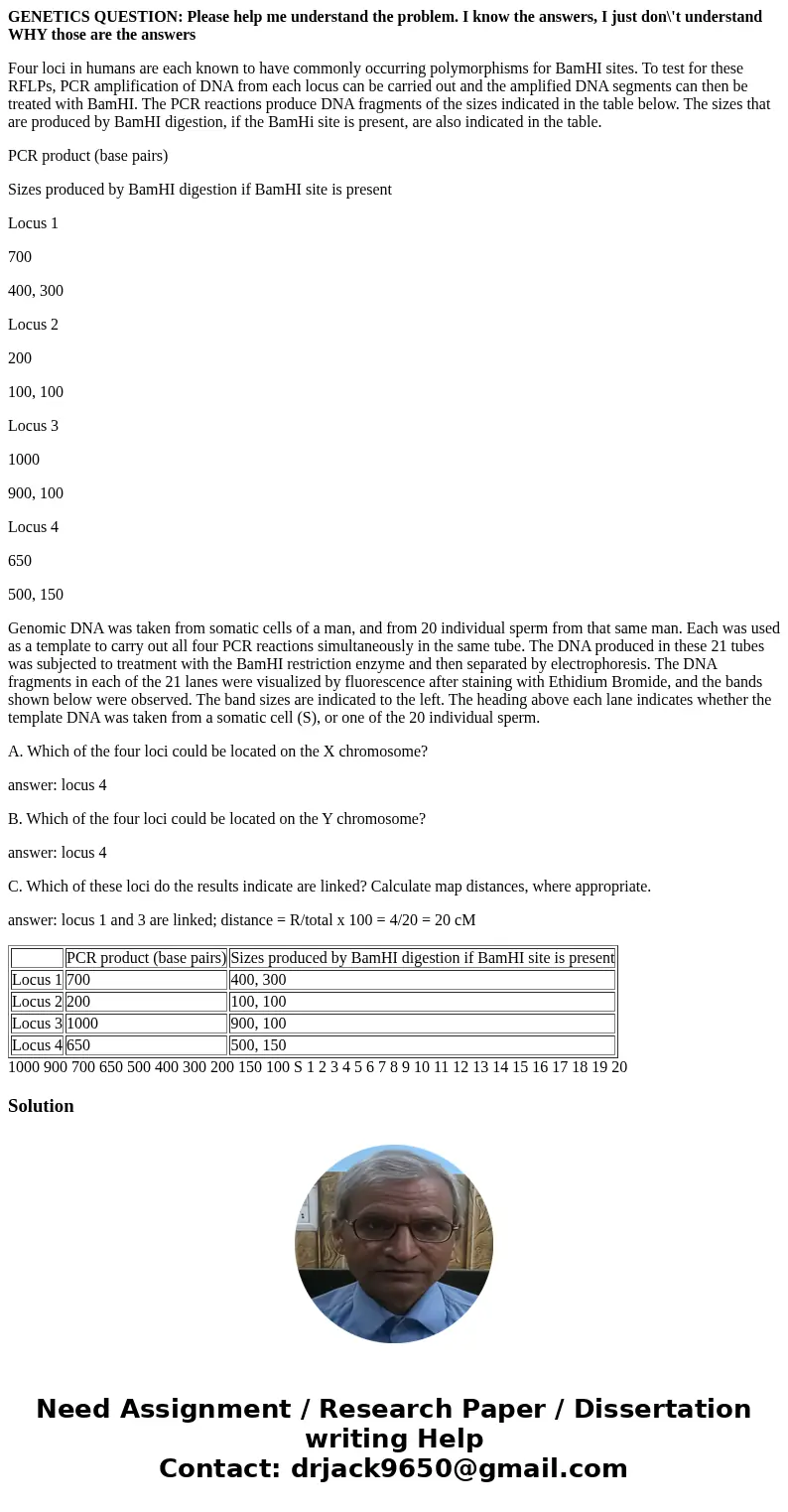 GENETICS QUESTION: Please help me understand the problem. I know the answers, I just don\'t understand WHY those are the answers Four loci in humans are each kn GENETICS QUESTION: Please help me understand the problem. I know the answers, I just don\'t understand WHY those are the answers Four loci in humans are each kn