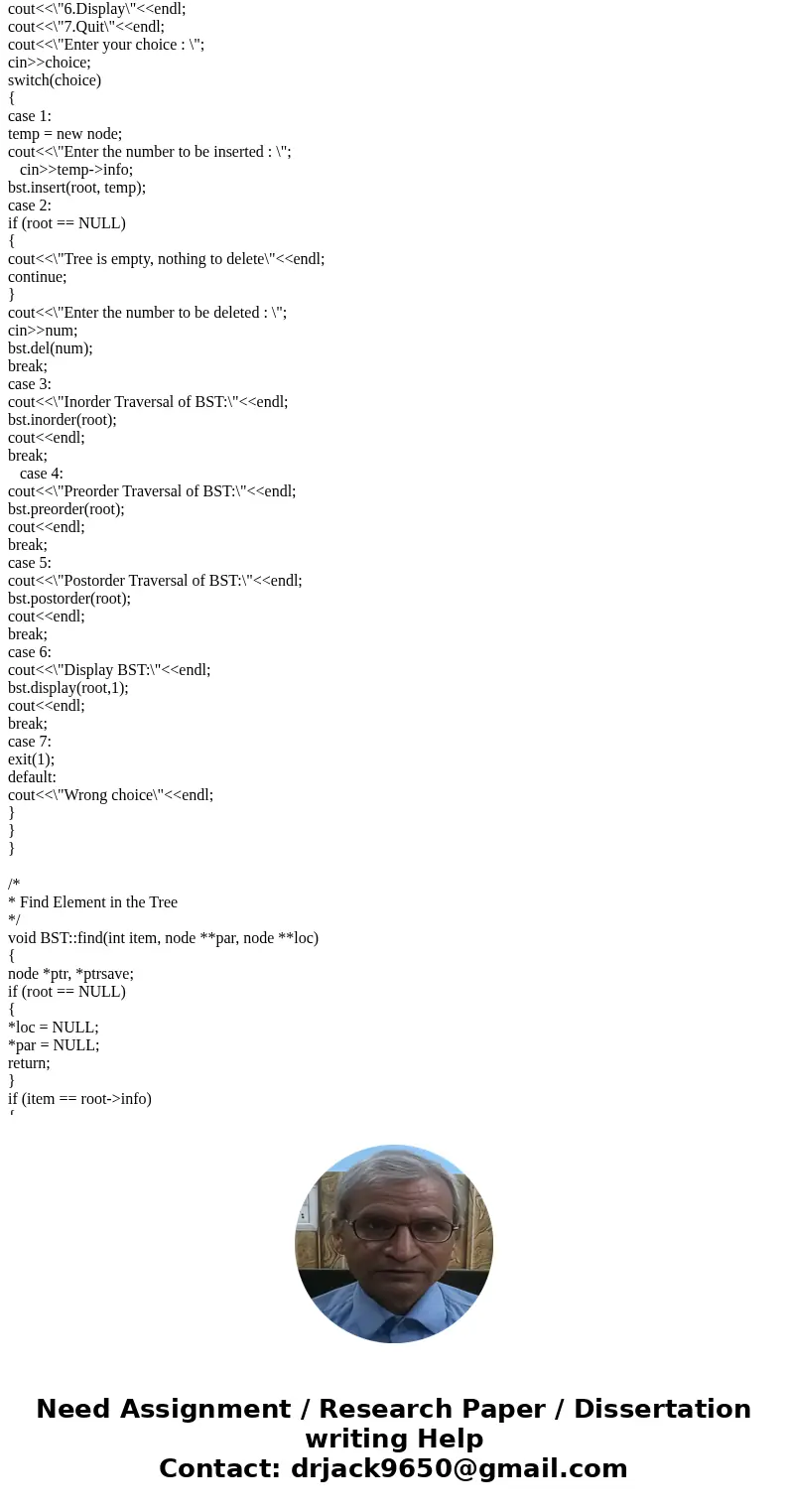 Help! BST Tree Function: template<class ItemType> ItemType BinaryNodeTree<ItemType>::moveValuesUpTree(BinaryNode<ItemType> subTreePtr) { } Her Help! BST Tree Function: template<class ItemType> ItemType BinaryNodeTree<ItemType>::moveValuesUpTree(BinaryNode<ItemType> subTreePtr) { } Her