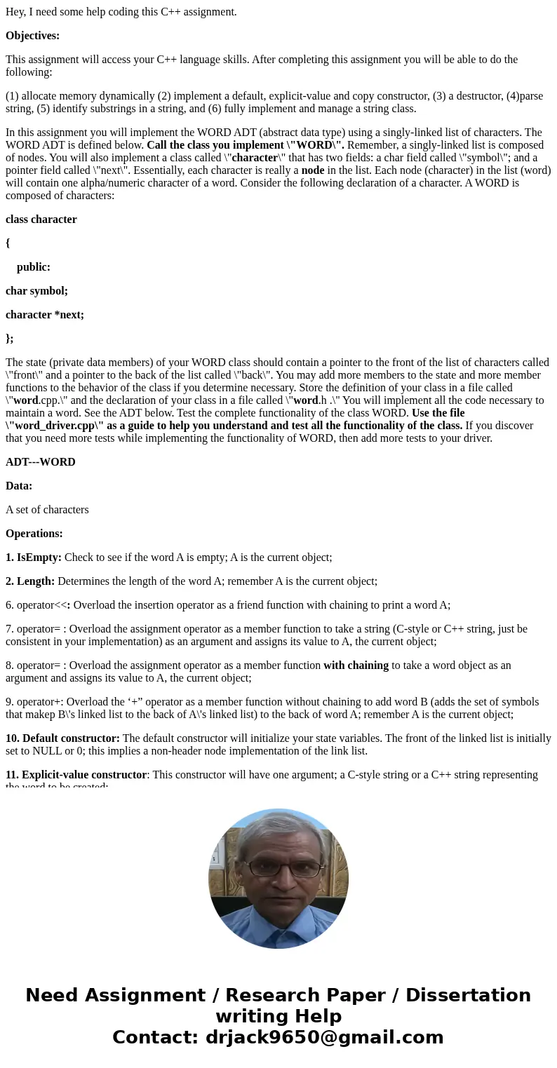 Hey, I need some help coding this C++ assignment. Objectives: This assignment will access your C++ language skills. After completing this assignment you will be Hey, I need some help coding this C++ assignment. Objectives: This assignment will access your C++ language skills. After completing this assignment you will be