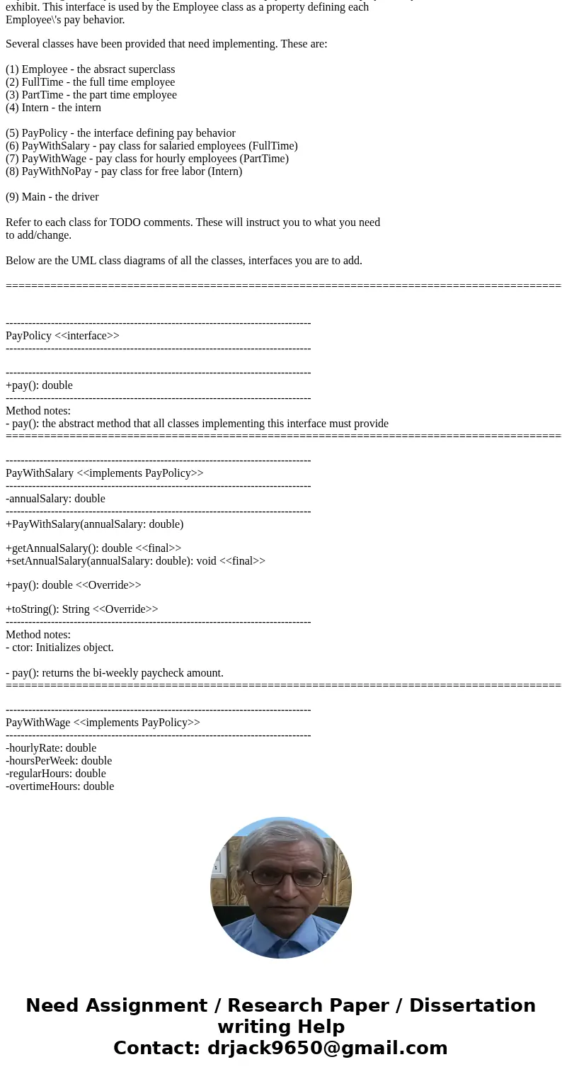 I am having trouble with creating the payCheck() method in the employee class. Can someone please help with me? Objectives: - To understand the effectiveness of I am having trouble with creating the payCheck() method in the employee class. Can someone please help with me? Objectives: - To understand the effectiveness of