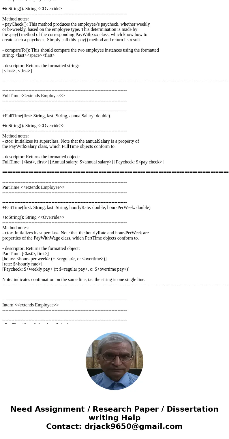 I am having trouble with creating the payCheck() method in the employee class. Can someone please help with me? Objectives: - To understand the effectiveness of I am having trouble with creating the payCheck() method in the employee class. Can someone please help with me? Objectives: - To understand the effectiveness of