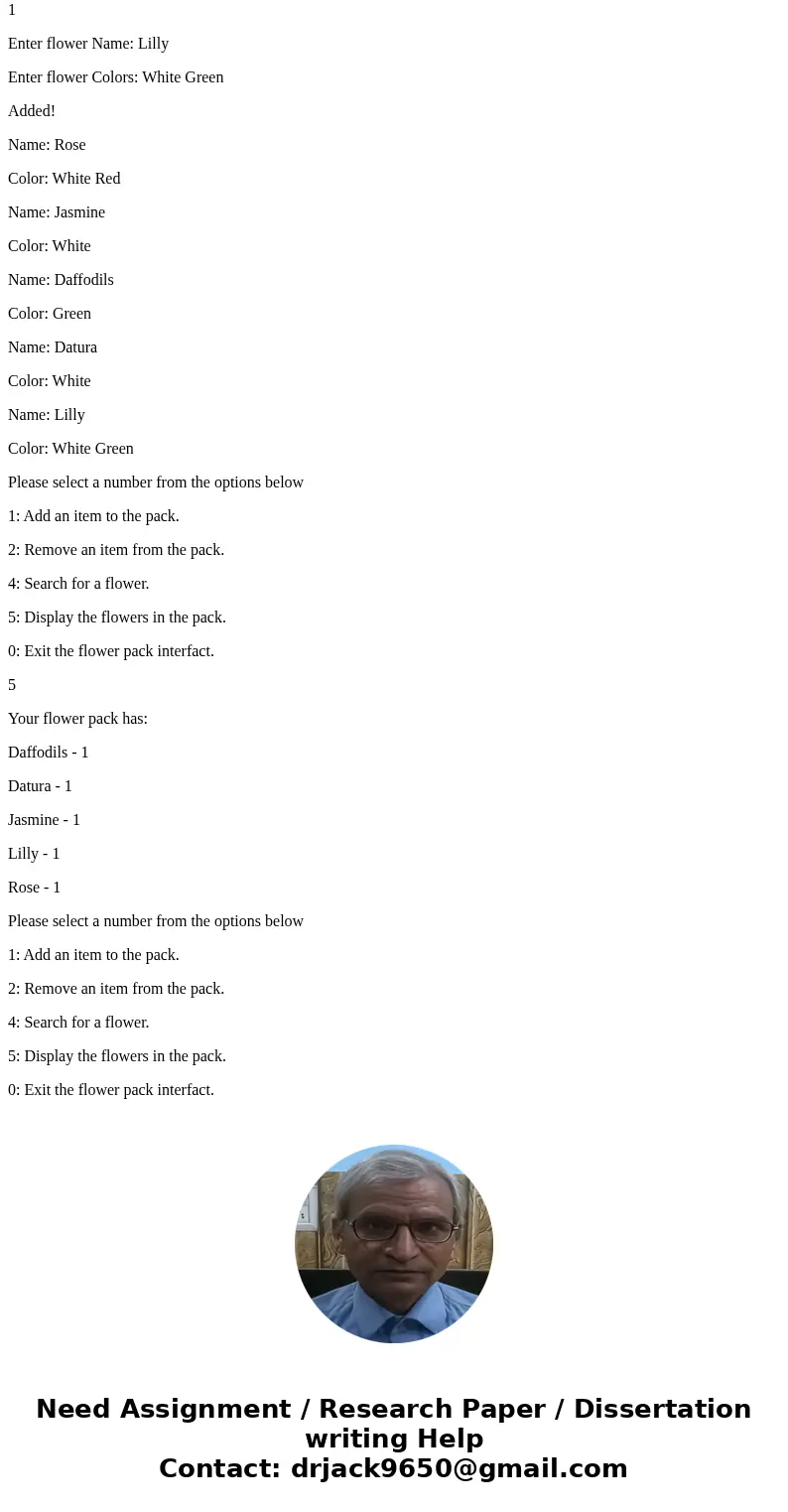 I can\'t get my flowers to display. //Driver import java.util.Scanner; public class Driver { public static void main(String[] args){ new Driver (); } // This wi