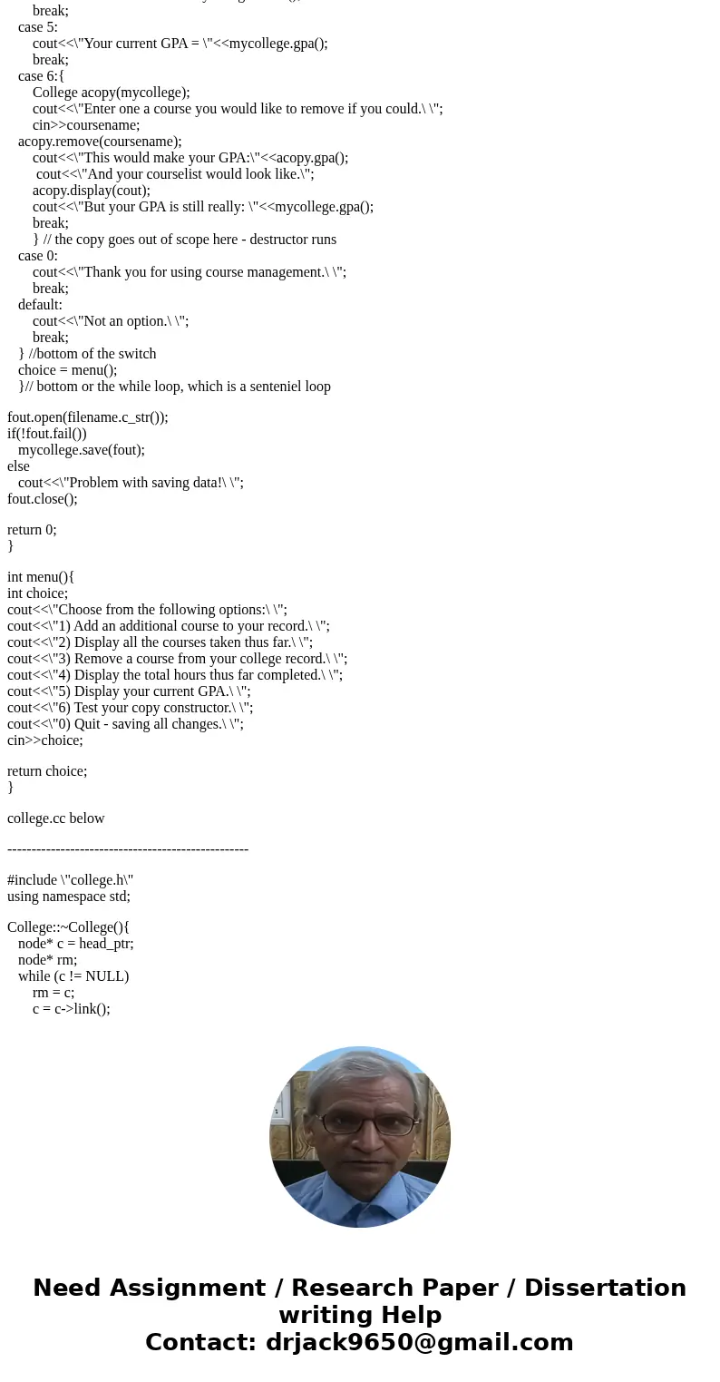 I need help with my c++ program. Everything compiles perfectly fine but when I run the program and try to add a course, I get a segment fault error and i cant f I need help with my c++ program. Everything compiles perfectly fine but when I run the program and try to add a course, I get a segment fault error and i cant f