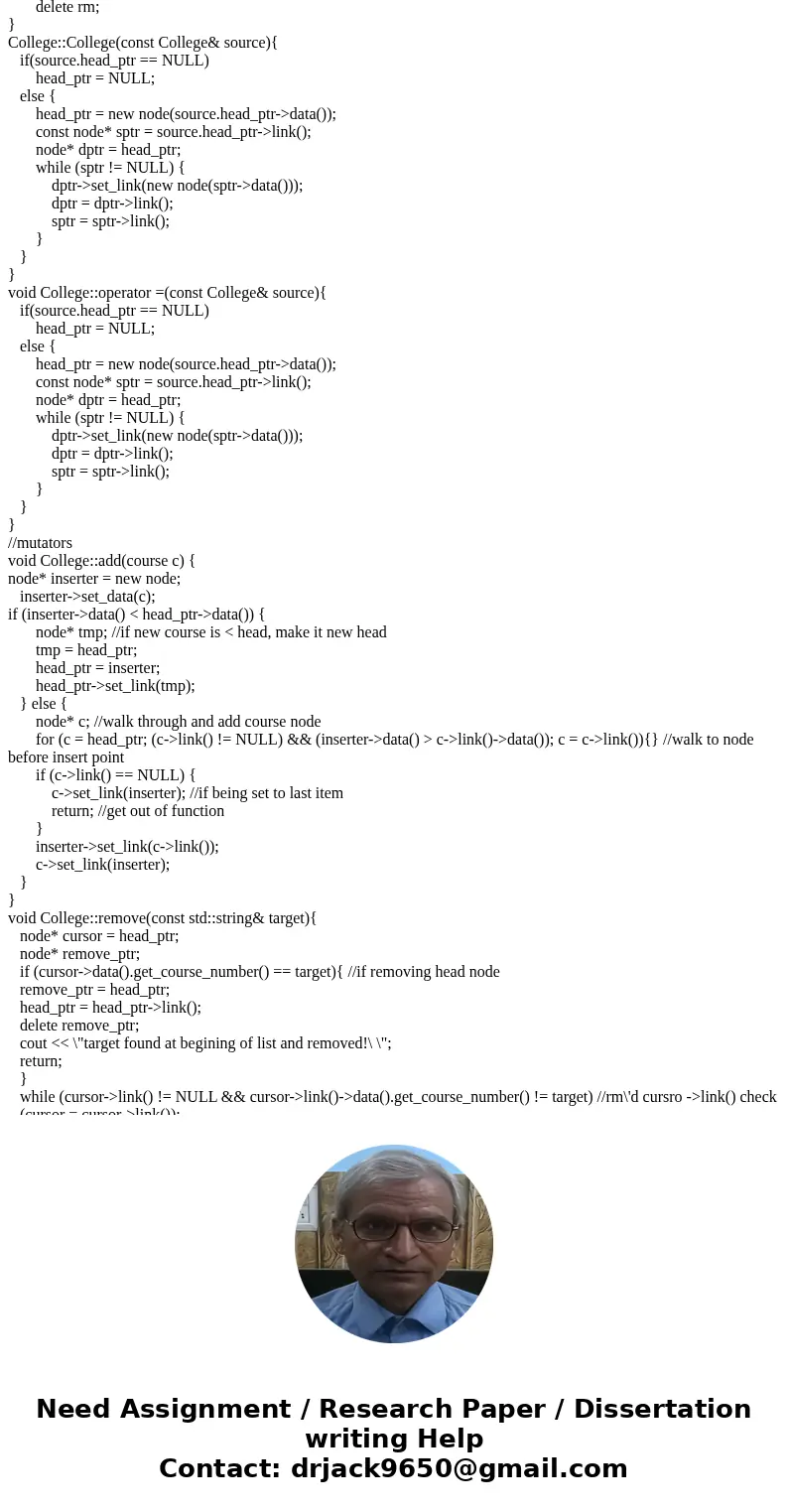 I need help with my c++ program. Everything compiles perfectly fine but when I run the program and try to add a course, I get a segment fault error and i cant f I need help with my c++ program. Everything compiles perfectly fine but when I run the program and try to add a course, I get a segment fault error and i cant f