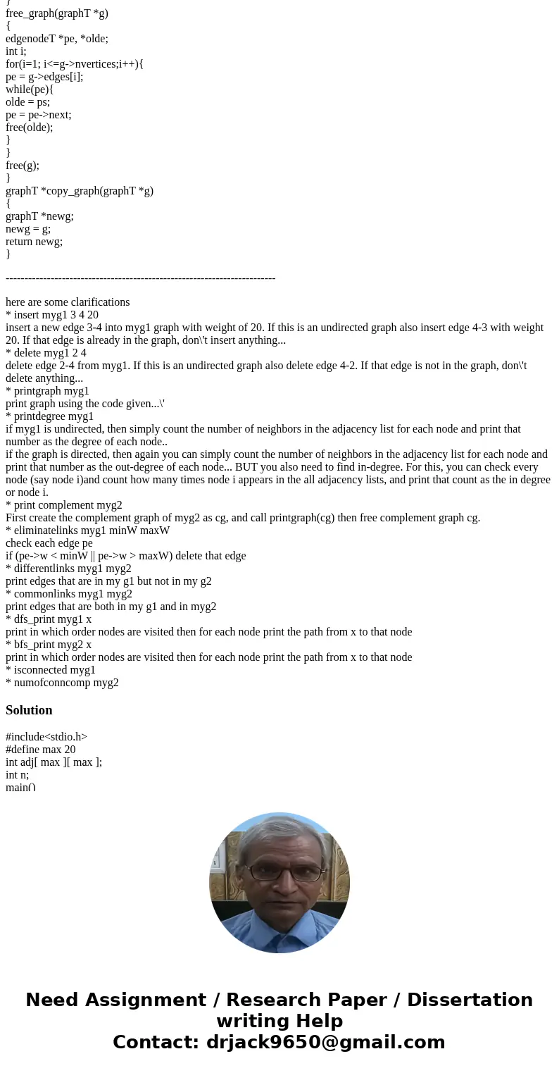 implement the following funtions. myg1 and myg2 are seperate. x and y represent the two points in the graph and w is the distance. after implementing ask the us implement the following funtions. myg1 and myg2 are seperate. x and y represent the two points in the graph and w is the distance. after implementing ask the us