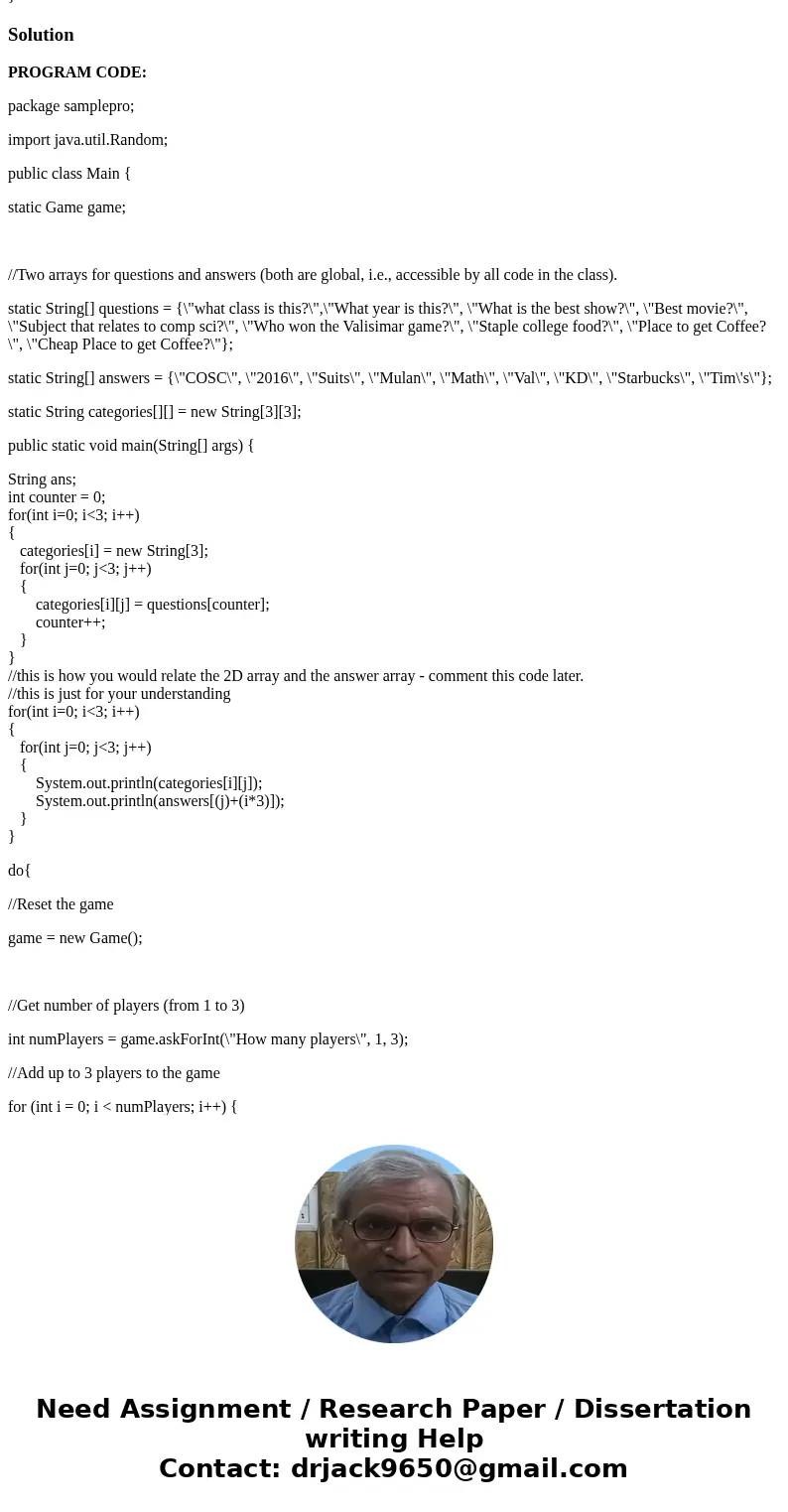 import java.util.*; /* This file includes: * 1. Solution to P3 * 2. Questions for P4. Comments starting with REQ represent the questions. * Features: - We have  import java.util.*; /* This file includes: * 1. Solution to P3 * 2. Questions for P4. Comments starting with REQ represent the questions. * Features: - We have