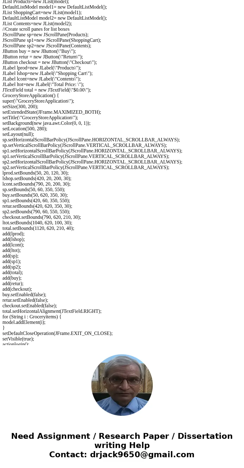 In java please. Show code and reqired output. The code to ajust is below the question. Adjust the code so that: the Buy button is enabled whenever something is 