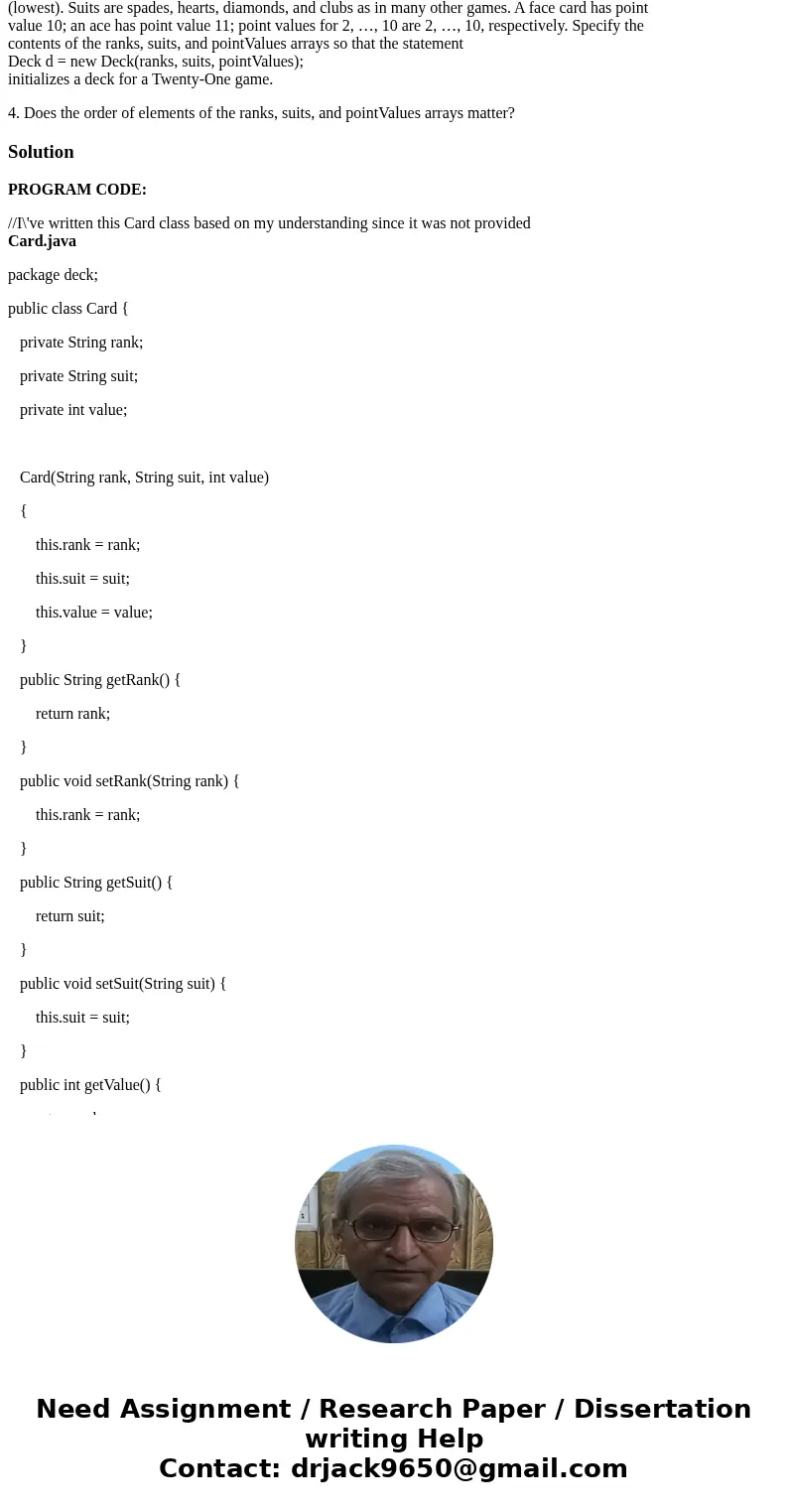 Introduction: Think about a deck of cards. How would you describe a deck of cards? When you play card games, what kinds of operations do these games require a d Introduction: Think about a deck of cards. How would you describe a deck of cards? When you play card games, what kinds of operations do these games require a d