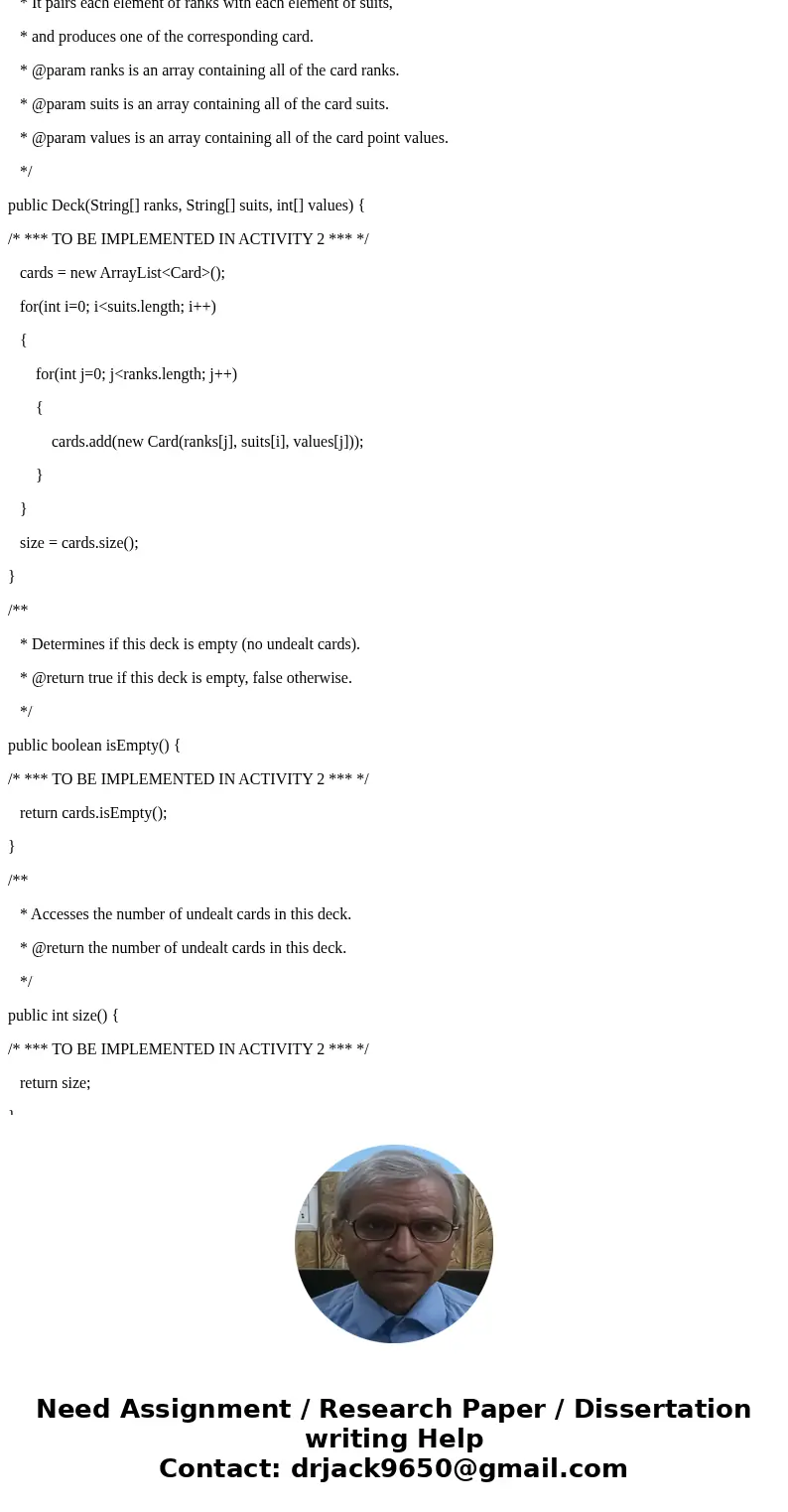 Introduction: Think about a deck of cards. How would you describe a deck of cards? When you play card games, what kinds of operations do these games require a d Introduction: Think about a deck of cards. How would you describe a deck of cards? When you play card games, what kinds of operations do these games require a d