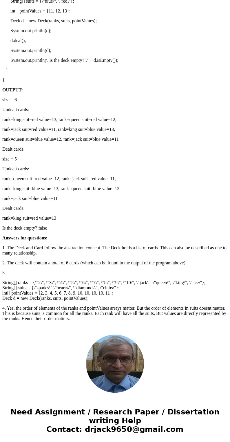 Introduction: Think about a deck of cards. How would you describe a deck of cards? When you play card games, what kinds of operations do these games require a d Introduction: Think about a deck of cards. How would you describe a deck of cards? When you play card games, what kinds of operations do these games require a d