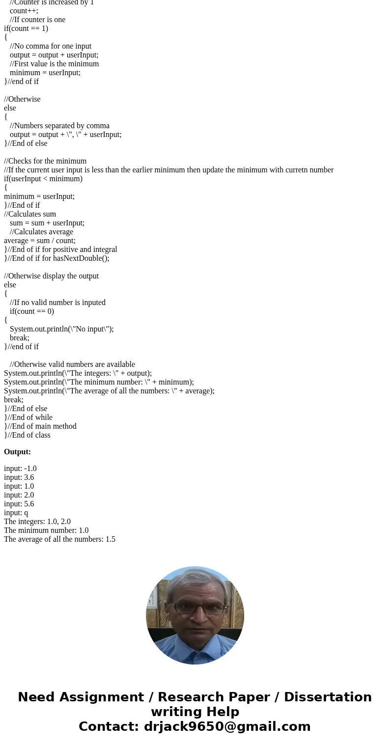 [Java] I\'m having trouble with getting minimum values and printing integer values only among the double values. Please do not provide any methods like array, a