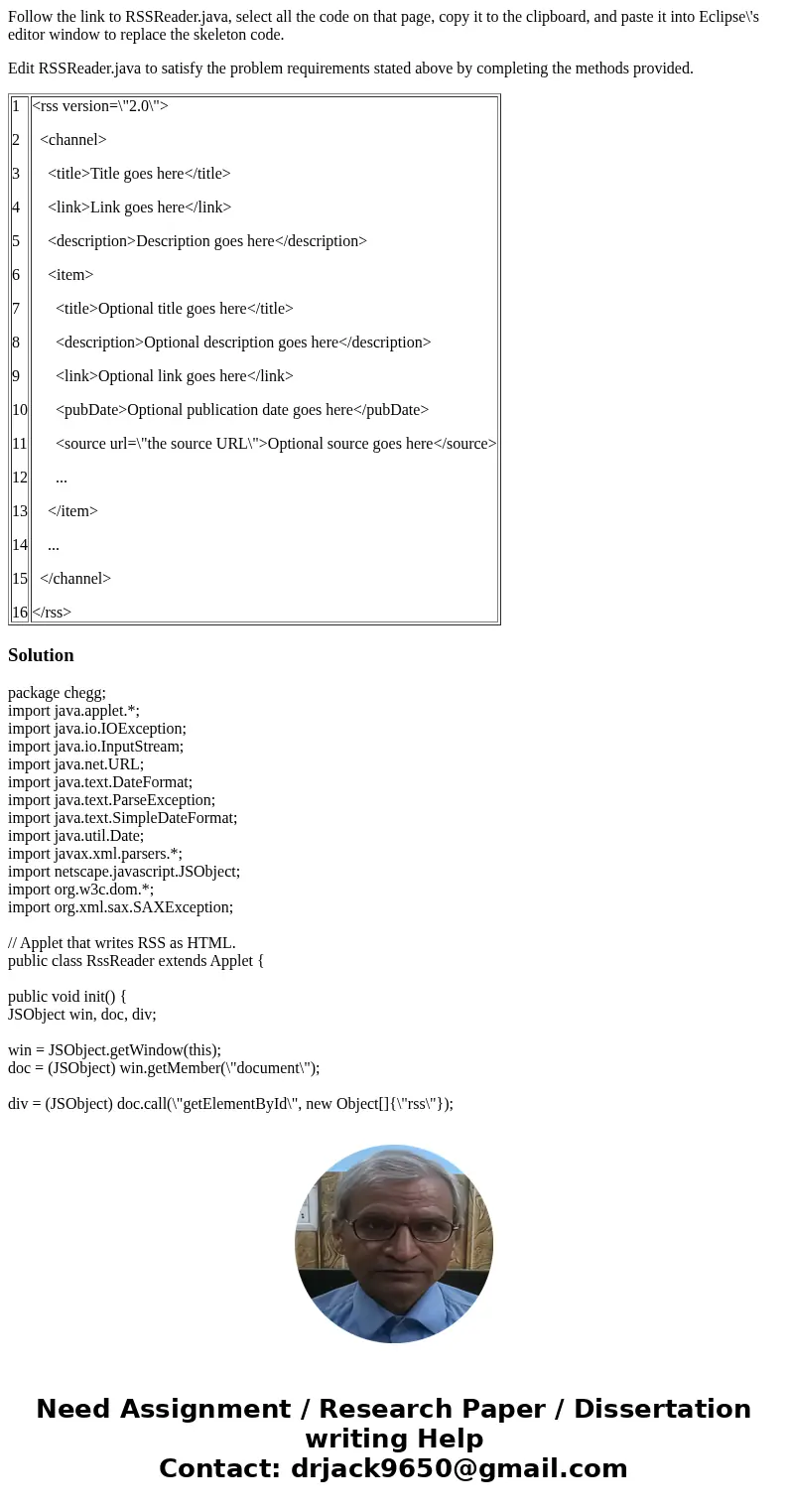 JAVA RSS (Really Simple Syndication) is an XML application for distributing web content that changes frequently. Many news-related sites, weblogs and other onli JAVA RSS (Really Simple Syndication) is an XML application for distributing web content that changes frequently. Many news-related sites, weblogs and other onli