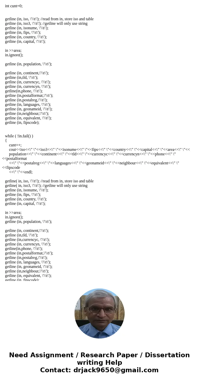 My code isn\'t counting the number of entries and it isn\'t printing the desired result. Could you please take a look at it and troubleshoot it: Header file //c My code isn\'t counting the number of entries and it isn\'t printing the desired result. Could you please take a look at it and troubleshoot it: Header file //c