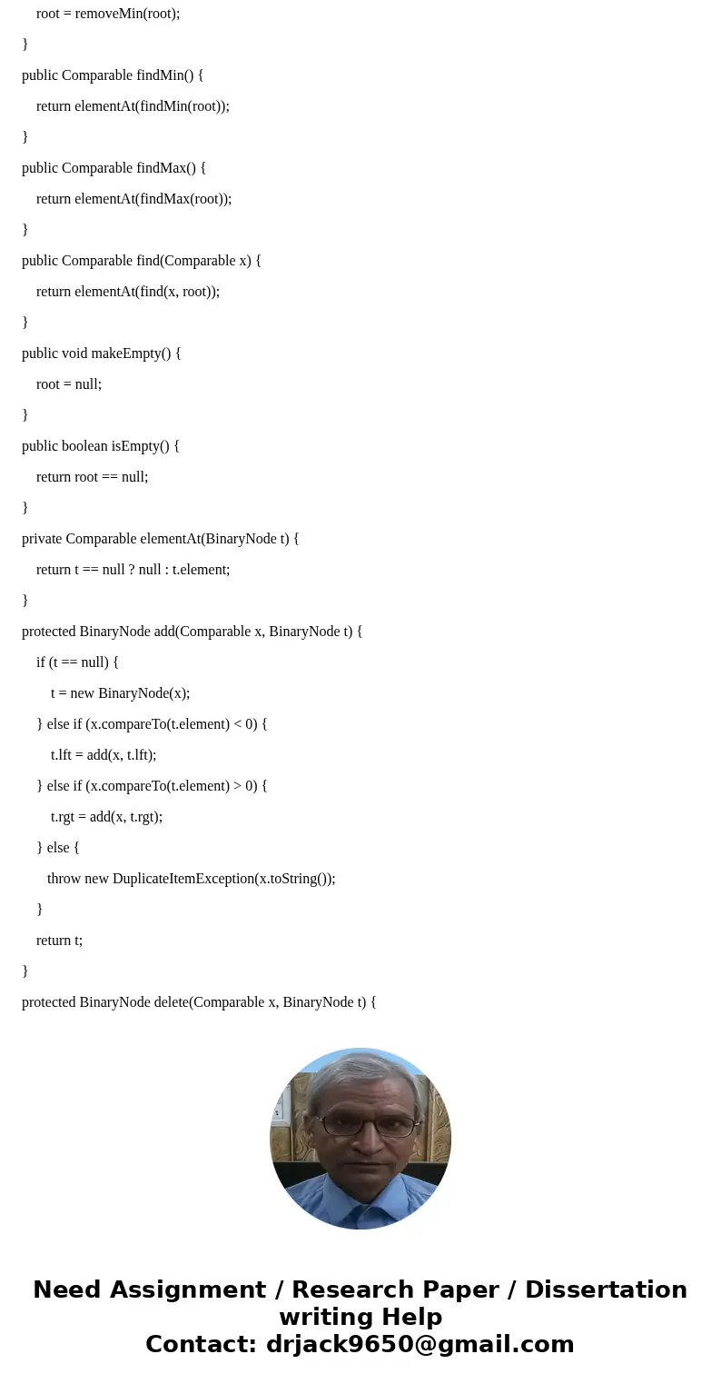 Need code in Java. Need help writing the code for unbalanced() binary search tree. ------------------------------- Here\'s my balanced. public void balance() {  Need code in Java. Need help writing the code for unbalanced() binary search tree. ------------------------------- Here\'s my balanced. public void balance() {