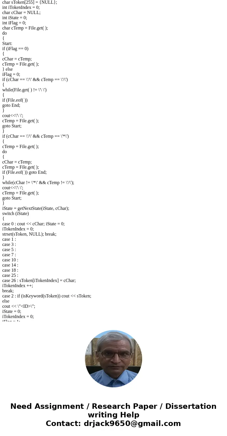 Objectives: To better understand the lexical analysis phase of program compilation Assignment: The first phase of compilation is called scanning or lexical ana  Objectives: To better understand the lexical analysis phase of program compilation Assignment: The first phase of compilation is called scanning or lexical ana