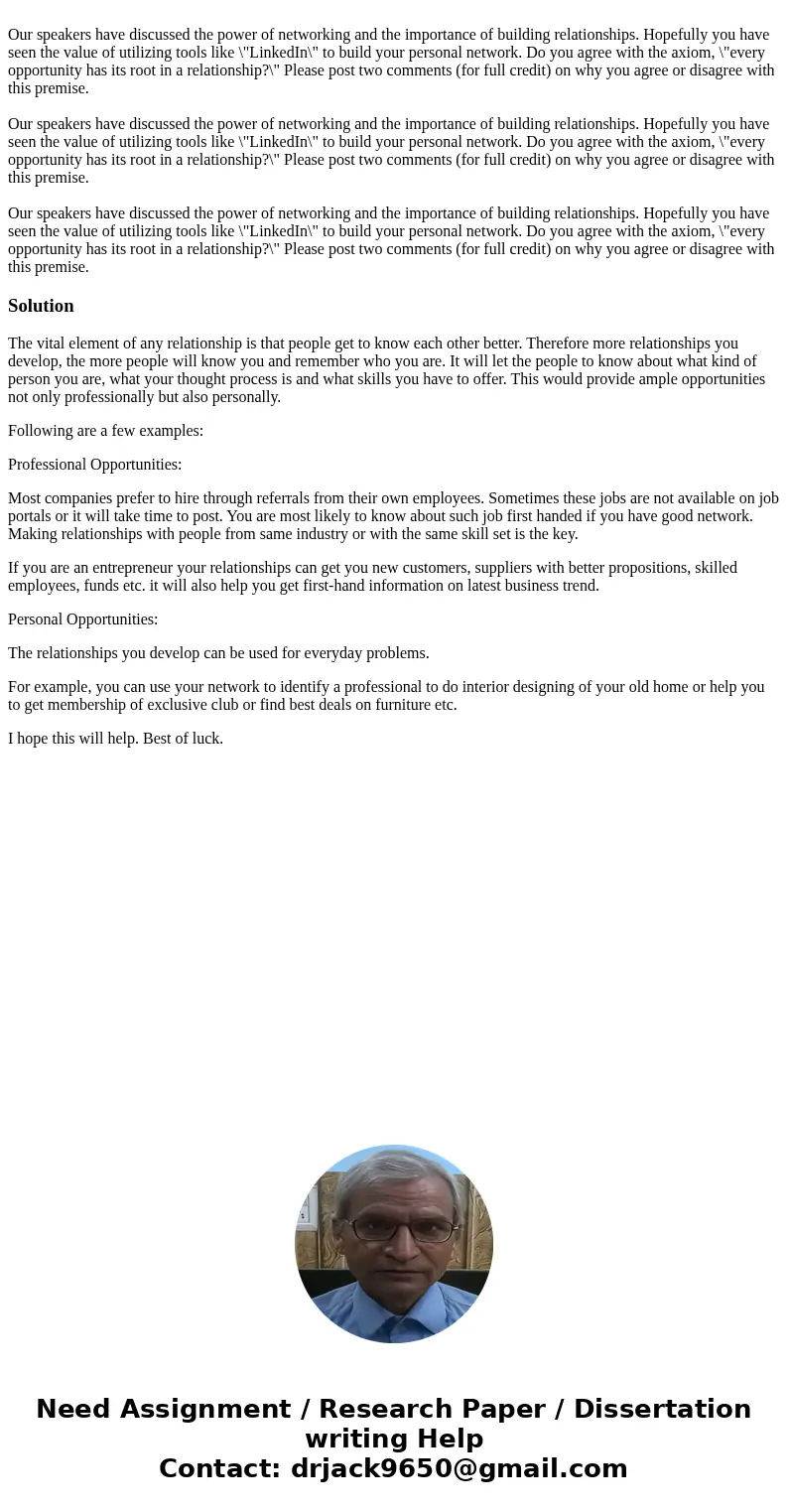Our speakers have discussed the power of networking and the importance of building relationships. Hopefully you have seen the value of utilizing tools like \  Our speakers have discussed the power of networking and the importance of building relationships. Hopefully you have seen the value of utilizing tools like \