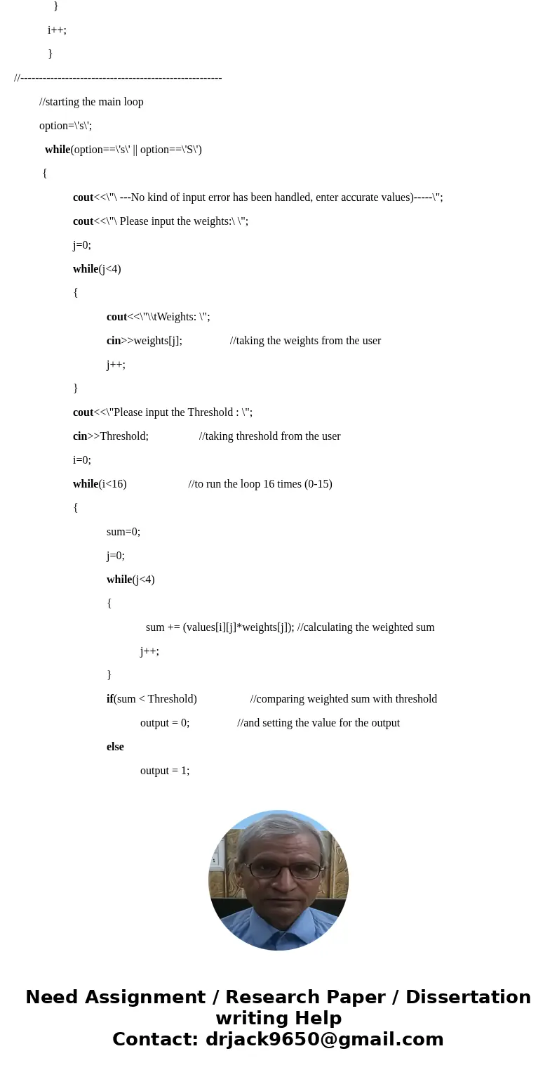 Please do this in C++ and test the following : Implement the Perceptron learning algorithm. Test your program, for the following two problems: Solutionweights f Please do this in C++ and test the following : Implement the Perceptron learning algorithm. Test your program, for the following two problems: Solutionweights f