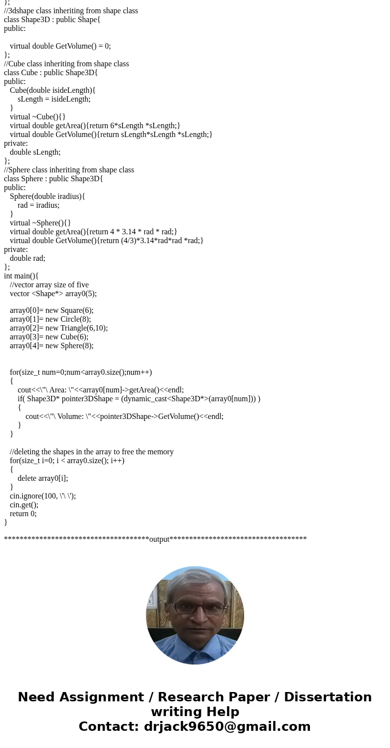 Please I need complete codes in c++ in this question Implement the following Shape class. 1. TwoDimensionalShape class provide the function getArea(), which ca  Please I need complete codes in c++ in this question Implement the following Shape class. 1. TwoDimensionalShape class provide the function getArea(), which ca