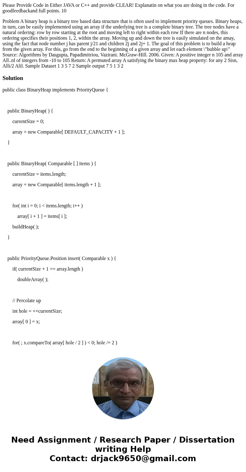 Please Provide Code in Either JAVA or C++ and provide CLEAR! Explanatin on what you are doing in the code. For goodfeedbackand full points. 10 Problem A binary  Please Provide Code in Either JAVA or C++ and provide CLEAR! Explanatin on what you are doing in the code. For goodfeedbackand full points. 10 Problem A binary