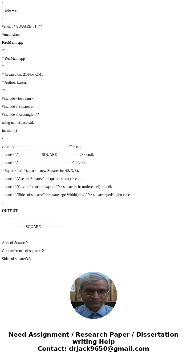 ?Please use the following UML diagram and main.cpp to complete the code below Rectangle T width T height: T Rectangle Rectangle(x T y T width height T) getWidth ?Please use the following UML diagram and main.cpp to complete the code below Rectangle T width T height: T Rectangle Rectangle(x T y T width height T) getWidth