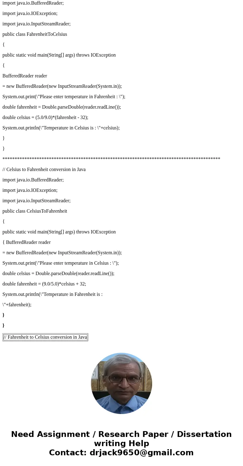  Q3 [10 nts] (Arrays) Write a program that converts Fahrenheit temperatures to Celsius and Kelvin. Read an integer n from the keyboard and then create an array 