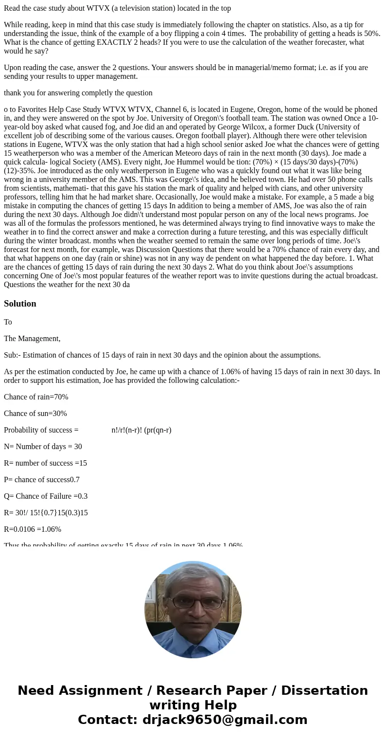 Read the case study about WTVX (a television station) located in the top While reading, keep in mind that this case study is immediately following the chapter o Read the case study about WTVX (a television station) located in the top While reading, keep in mind that this case study is immediately following the chapter o