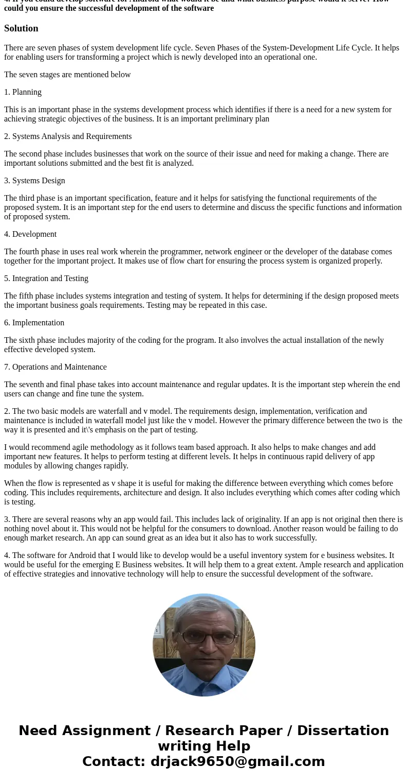 Software Developing Androids Android, the Google-developed open mobile phone platform, is a “software stack” development operating system for mobile phones—desi