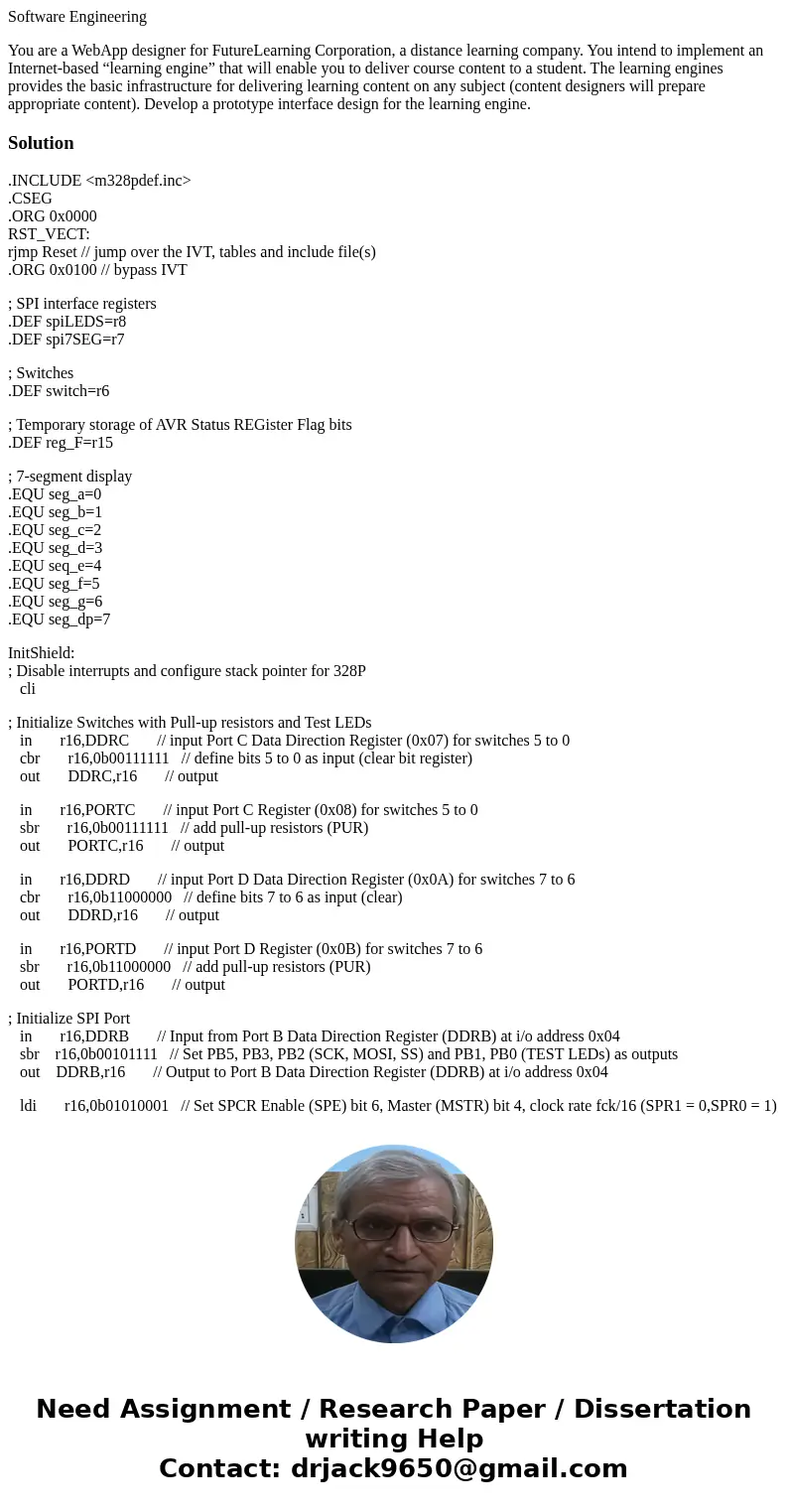 Software Engineering You are a WebApp designer for FutureLearning Corporation, a distance learning company. You intend to implement an Internet-based “learning  Software Engineering You are a WebApp designer for FutureLearning Corporation, a distance learning company. You intend to implement an Internet-based “learning