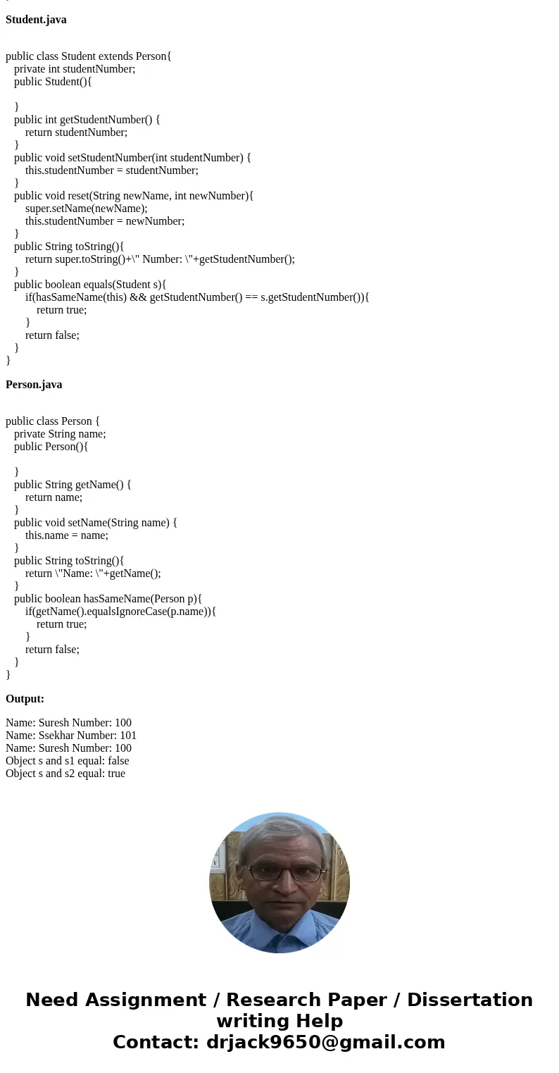 The following figure shows a UML diagram in which the class Student is inherited from the class Person. Implement the two classes. Write a demo program that tes The following figure shows a UML diagram in which the class Student is inherited from the class Person. Implement the two classes. Write a demo program that tes
