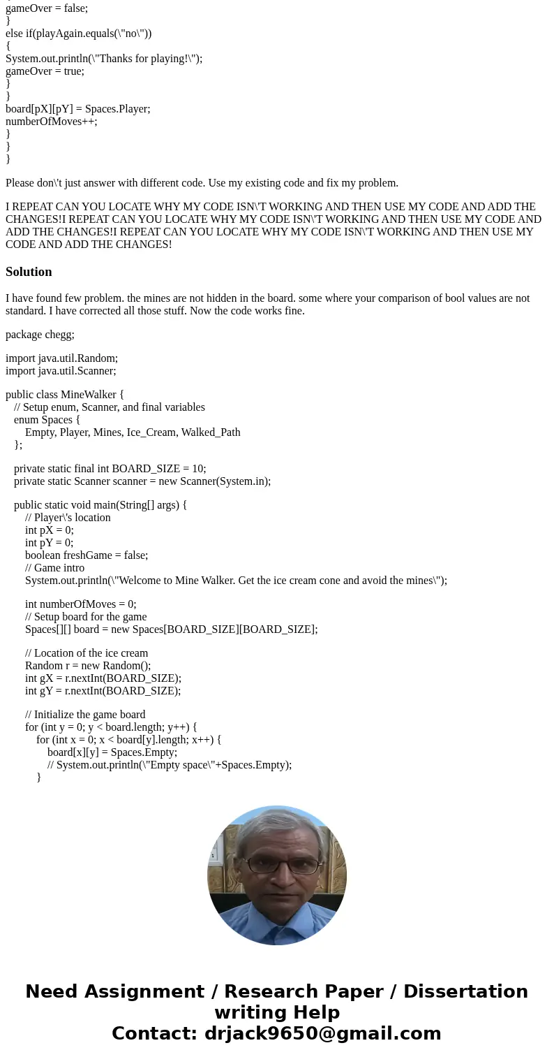 This is a homework assignment that I have for my Java coding class. I have completed most of the assignment, but I am having some issue. Could you find my probl