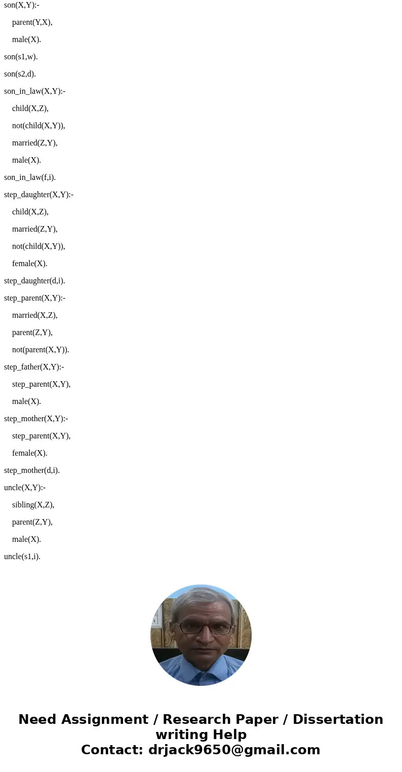 USE RESOLUTION to prove WIRTH\'S statement. I married a widow W who has a grown-up daughter D. My father F fell in love with my-daughter and married her. Hence  USE RESOLUTION to prove WIRTH\'S statement. I married a widow W who has a grown-up daughter D. My father F fell in love with my-daughter and married her. Hence