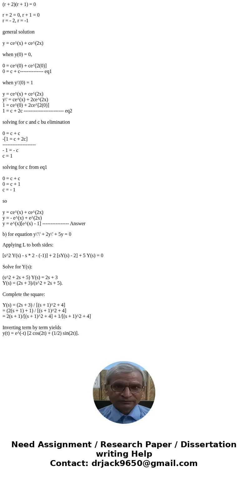 Use the Laplace transform to solve the given initial value problem. y\  Use the Laplace transform to solve the given initial value problem. y\