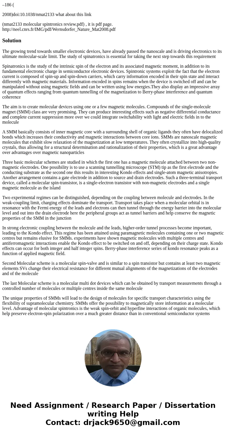 Write 500 words summary of the article, which is at the link below.Thanks Download nmat2133 molecular spintronics review.pdf (Just google it then you will find  Write 500 words summary of the article, which is at the link below.Thanks Download nmat2133 molecular spintronics review.pdf (Just google it then you will find