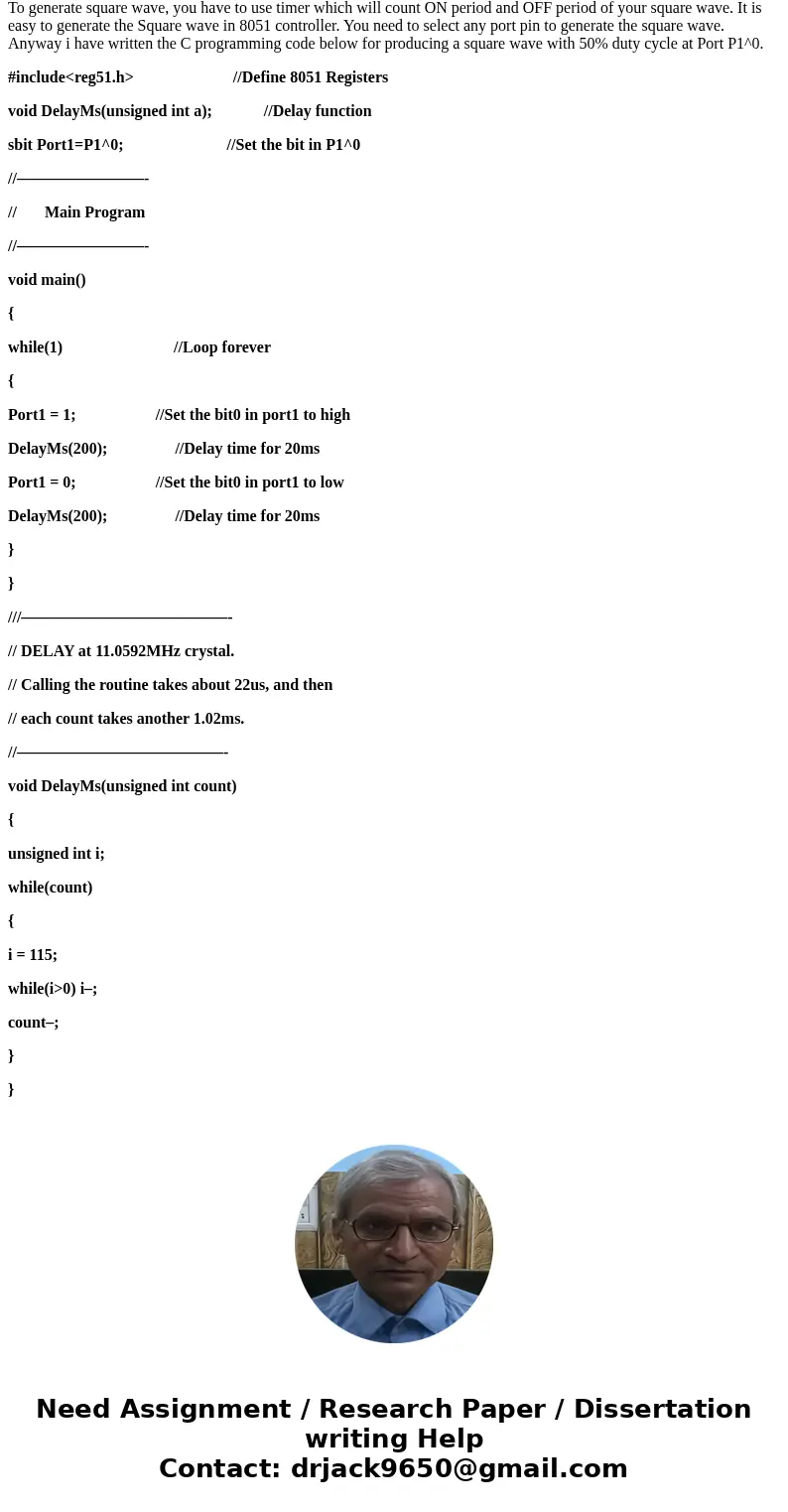 Write a C program to produce a 100 Hz square wave with 50% duty cycle on the PB4 pin. Suppose the E clock is 1 MHz. Do not use interrupt.SolutionTo generate sq  Write a C program to produce a 100 Hz square wave with 50% duty cycle on the PB4 pin. Suppose the E clock is 1 MHz. Do not use interrupt.SolutionTo generate sq