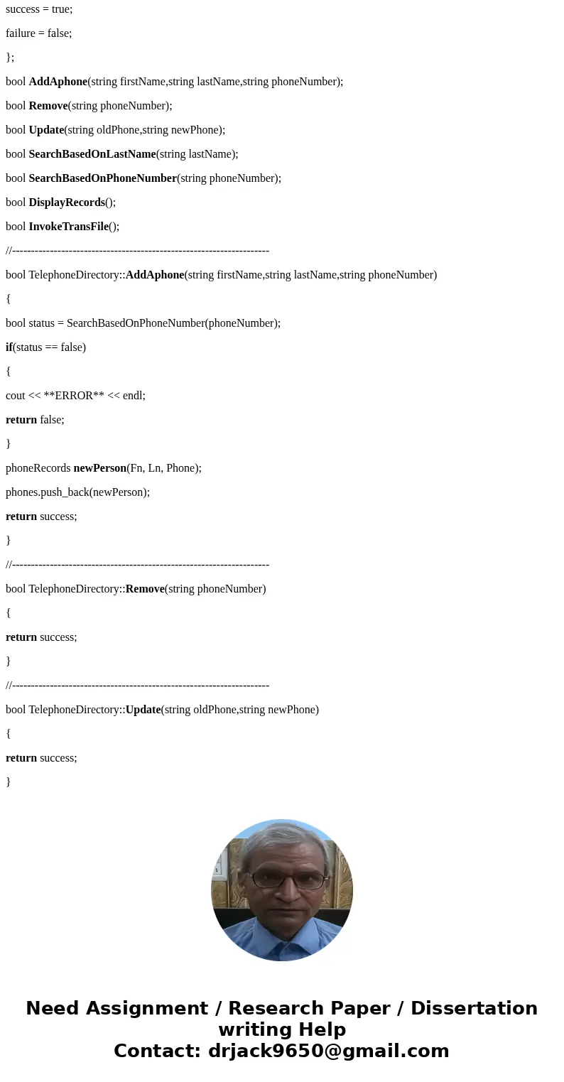 Write a program in c++ that maintains a telephone directory. The Telephone directory keeps records of people’s names and the corresponding phone numbers. The pr Write a program in c++ that maintains a telephone directory. The Telephone directory keeps records of people’s names and the corresponding phone numbers. The pr