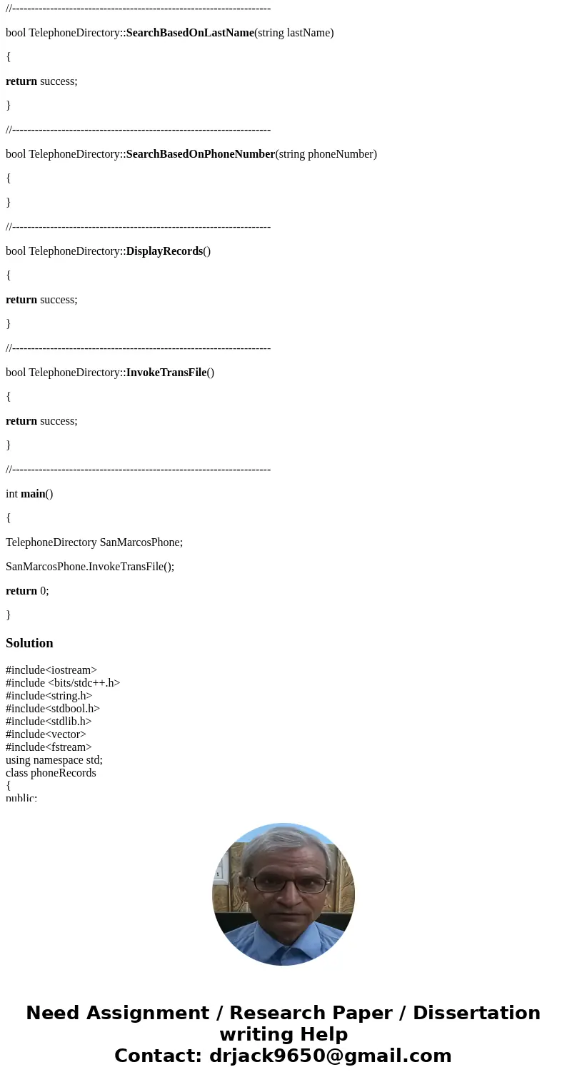 Write a program in c++ that maintains a telephone directory. The Telephone directory keeps records of people’s names and the corresponding phone numbers. The pr Write a program in c++ that maintains a telephone directory. The Telephone directory keeps records of people’s names and the corresponding phone numbers. The pr