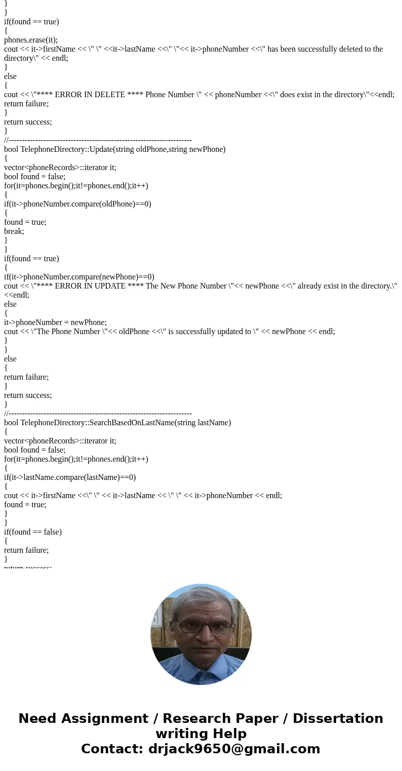 Write a program in c++ that maintains a telephone directory. The Telephone directory keeps records of people’s names and the corresponding phone numbers. The pr Write a program in c++ that maintains a telephone directory. The Telephone directory keeps records of people’s names and the corresponding phone numbers. The pr