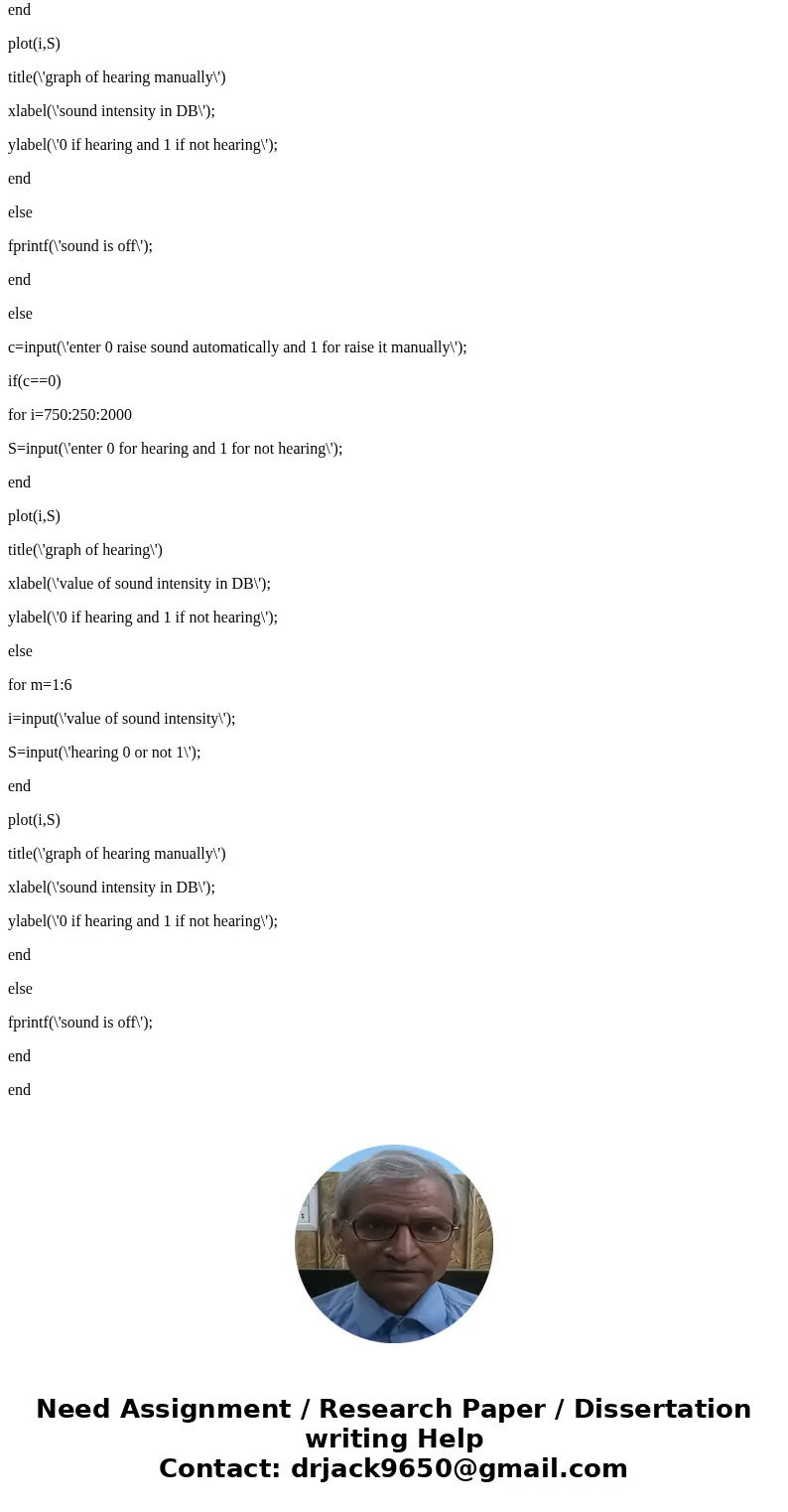 Write a program with the aim of performing an audiometry test at MATLAB. The program should be as interactive as possible. For example, at first, which ear is t Write a program with the aim of performing an audiometry test at MATLAB. The program should be as interactive as possible. For example, at first, which ear is t
