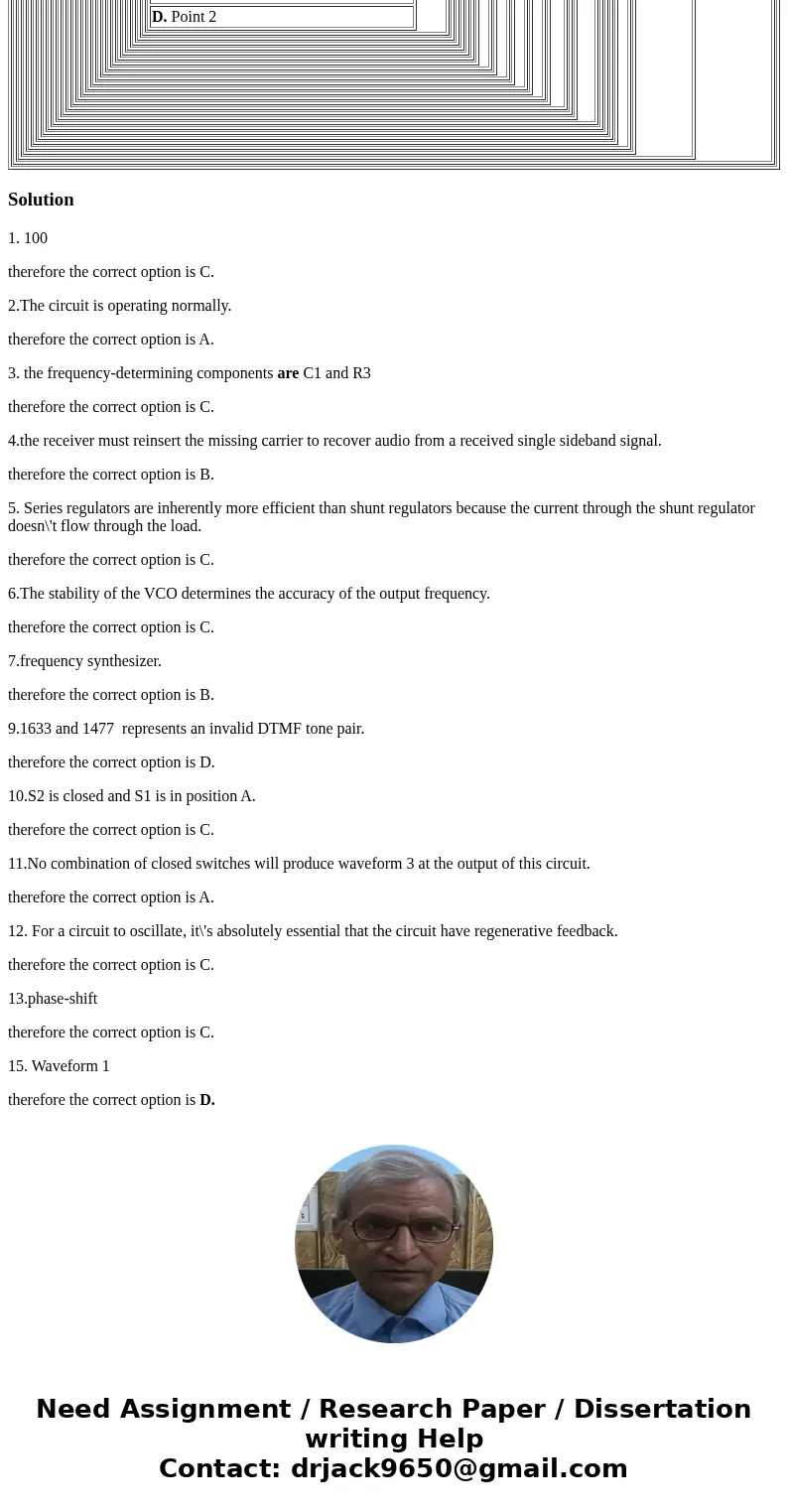  1. For the circuit shown, what countdown is necessary from the divider circuit to produce an output frequency of 10 MHz? (Assume a reference frequency of 100 k