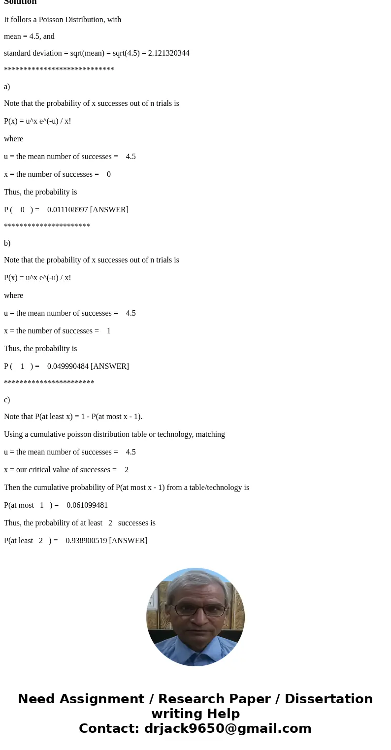 A health clinic gets an average of 4.5 pediatric appointments per day. The appointments are unrelated and so we can assume that they are random, independent eve