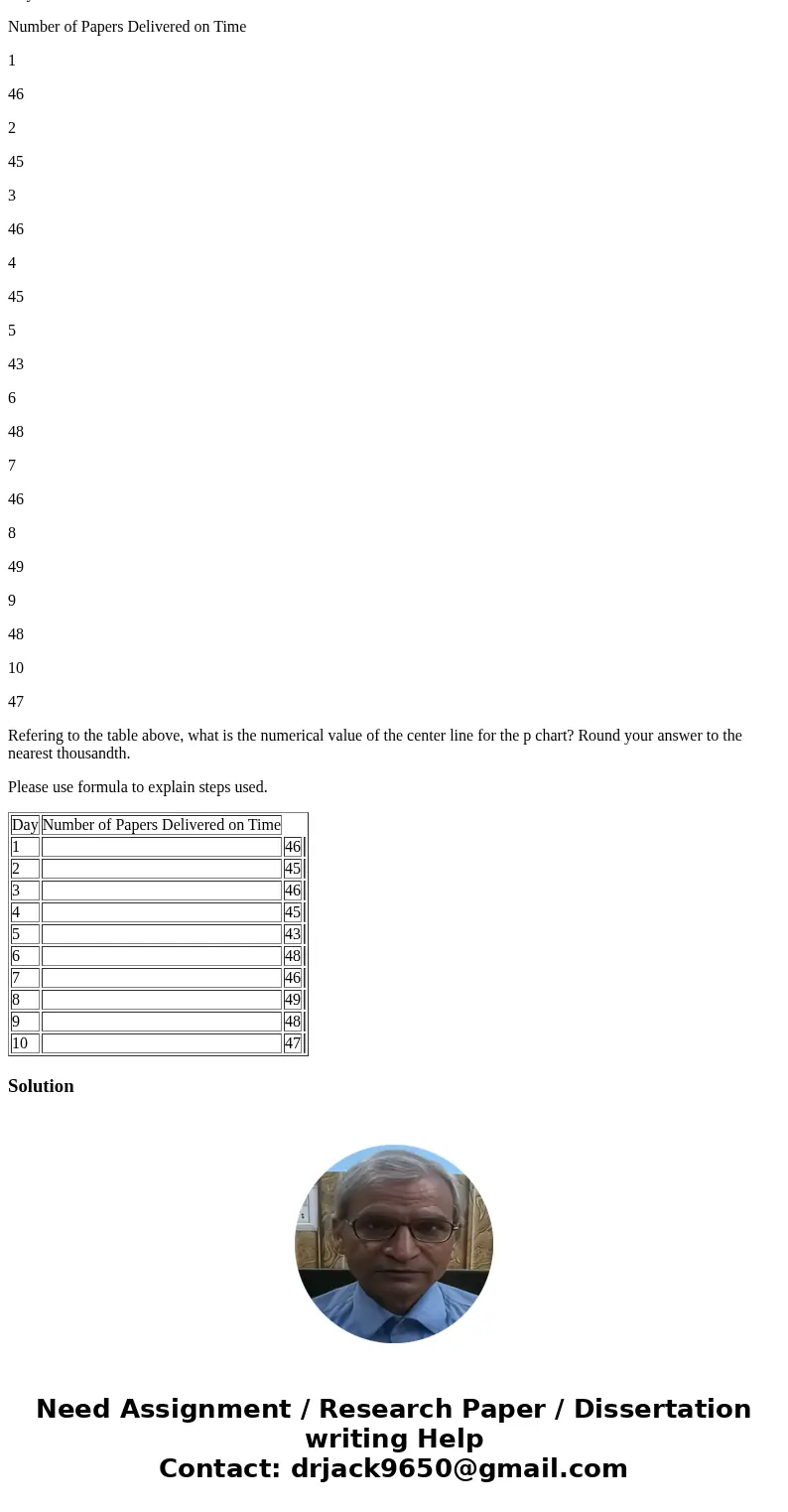 A local newspapter has 10 delivery boys who each deliver the morning paper to 50 customers every day. The owner decides to record the number of papers delivered