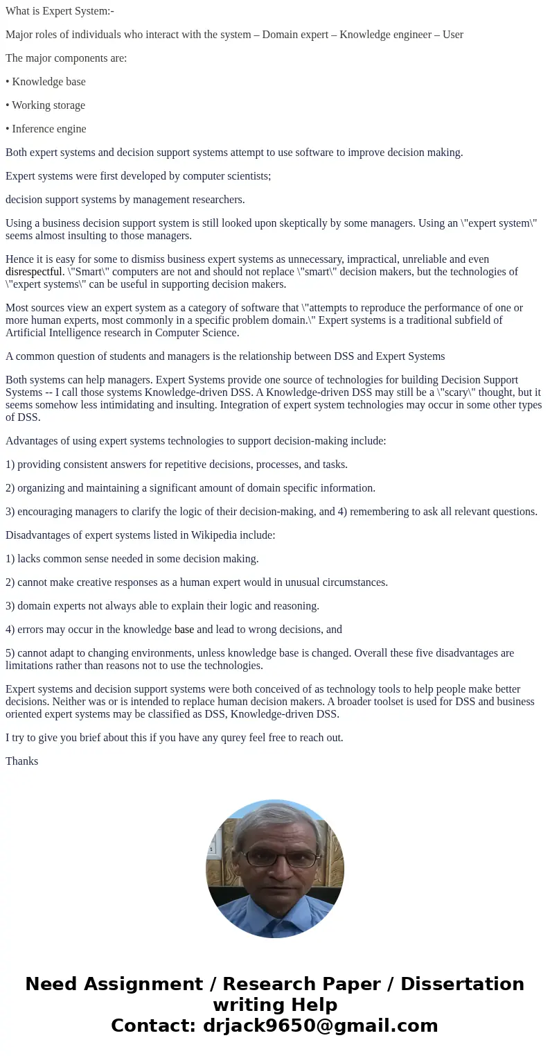 Artificial intelligence is not simply a topic for films or science fiction novels; it is a legitimate part of information systems management. In this assignment Artificial intelligence is not simply a topic for films or science fiction novels; it is a legitimate part of information systems management. In this assignment